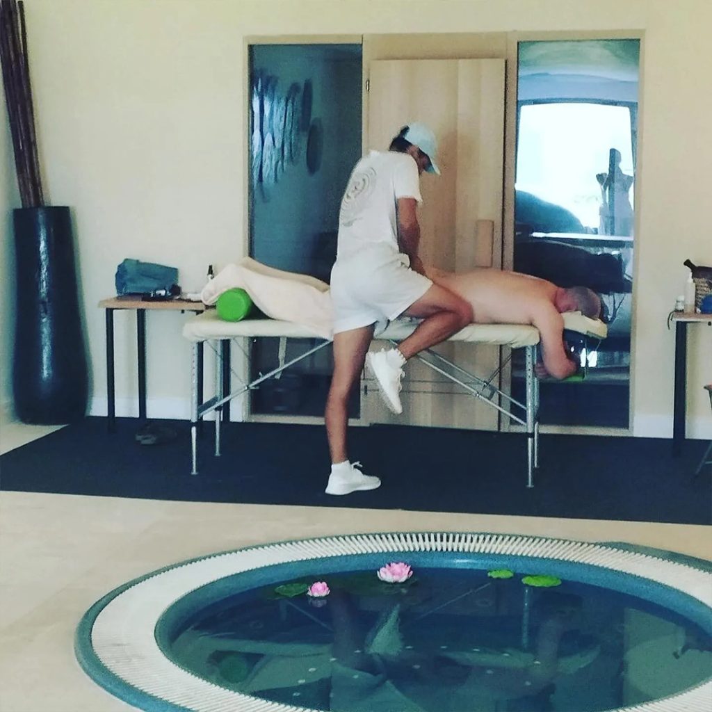 Man receiving Nuad Toksen Sripai massage therapy
