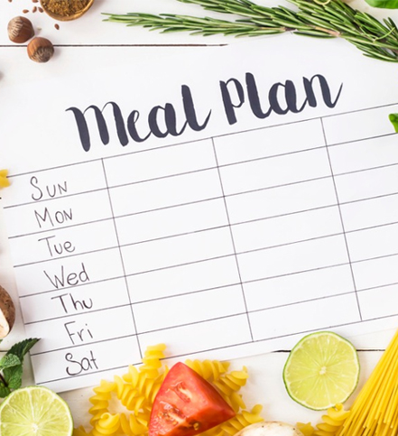 healthy meal planning chart
